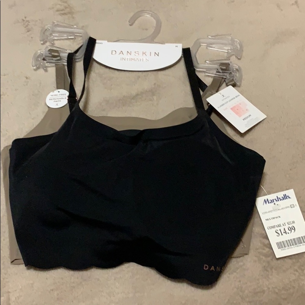 2 set wired less laser cut lounge bras